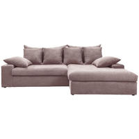 ECKSOFA Rosa Cord  - Schwarz/Rosa, MODERN, Kunststoff/Textil (278/200cm) - Livetastic
