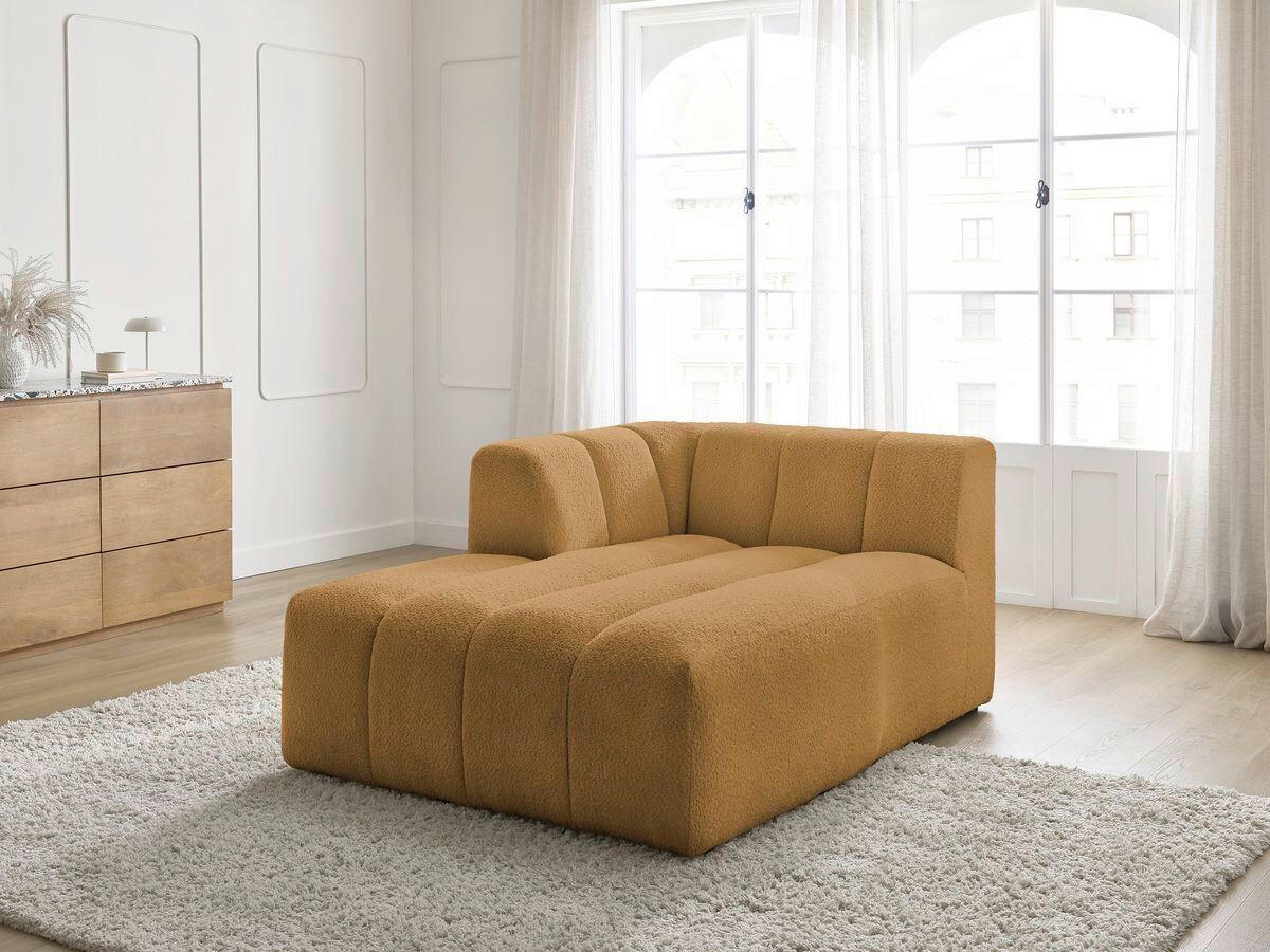 SOFAELEMENT ANNECY Bouclé Gelb  - Gelb/Schwarz, MODERN, Kunststoff/Textil (120/72/170cm)