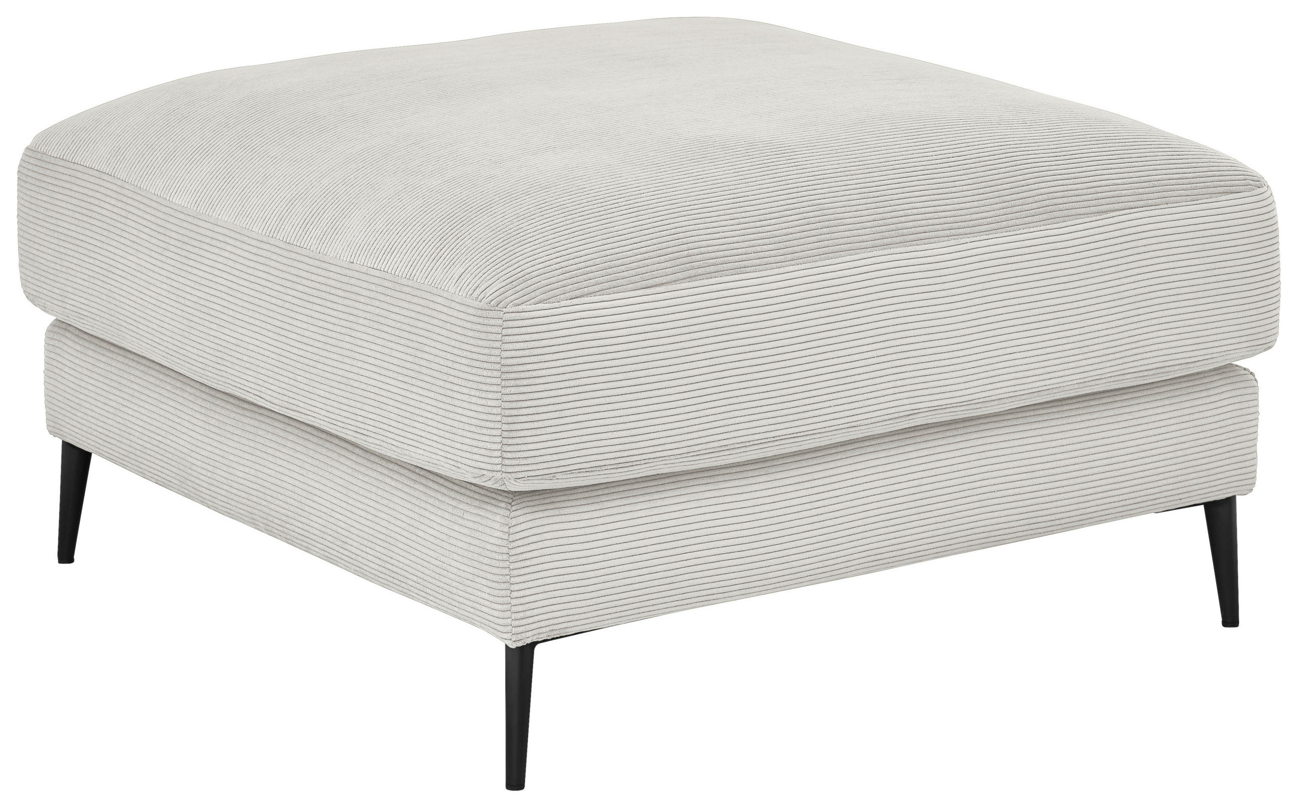 HOCKER in Textil Weiss  - Weiss/Schwarz, Design, Textil/Metall (90/43/90cm) - Dieter Knoll