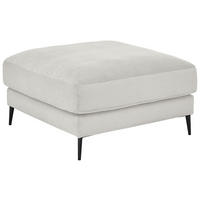HOCKER in Textil Weiss  - Weiss/Schwarz, Design, Textil/Metall (90/43/90cm) - Dieter Knoll