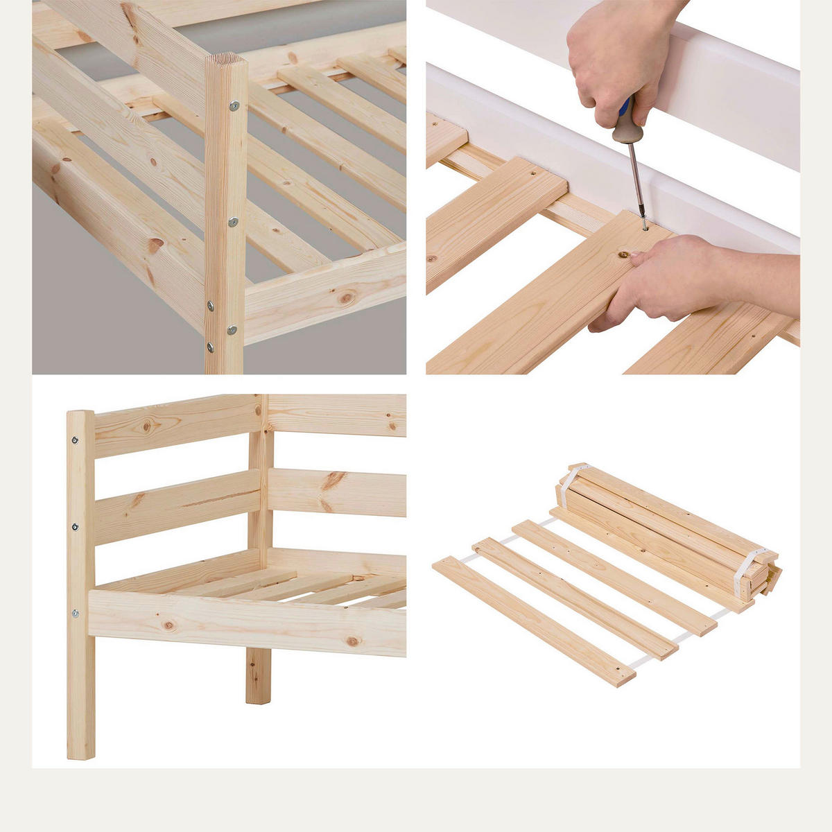 KINDER-/JUNIORBETT - Naturfarben/Kieferfarben, MODERN, Holz (70/160cm) - MID.YOU