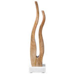 SKULPTUR - Weiß, Natur, Holz/Stein (12cm) - Ambia Home