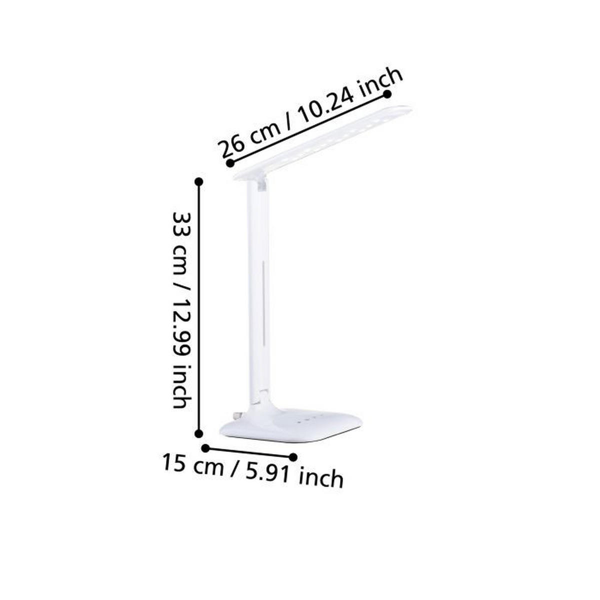LED-TISCHLEUCHTE 15/32 cm   - Weiß, Design, Kunststoff/Metall (15/32cm) - Eglo