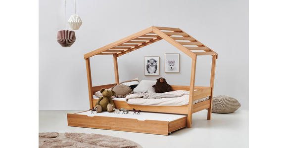 BETT 90/200 cm  in Buchefarben  - Buchefarben, KONVENTIONELL, Holz (90/200cm) - Carryhome