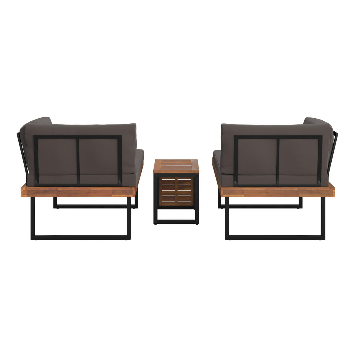 LOUNGEGARNITUR  175/253 cm   - Grau, Design, Holz/Metall (175/253cm) - Ambia Garden