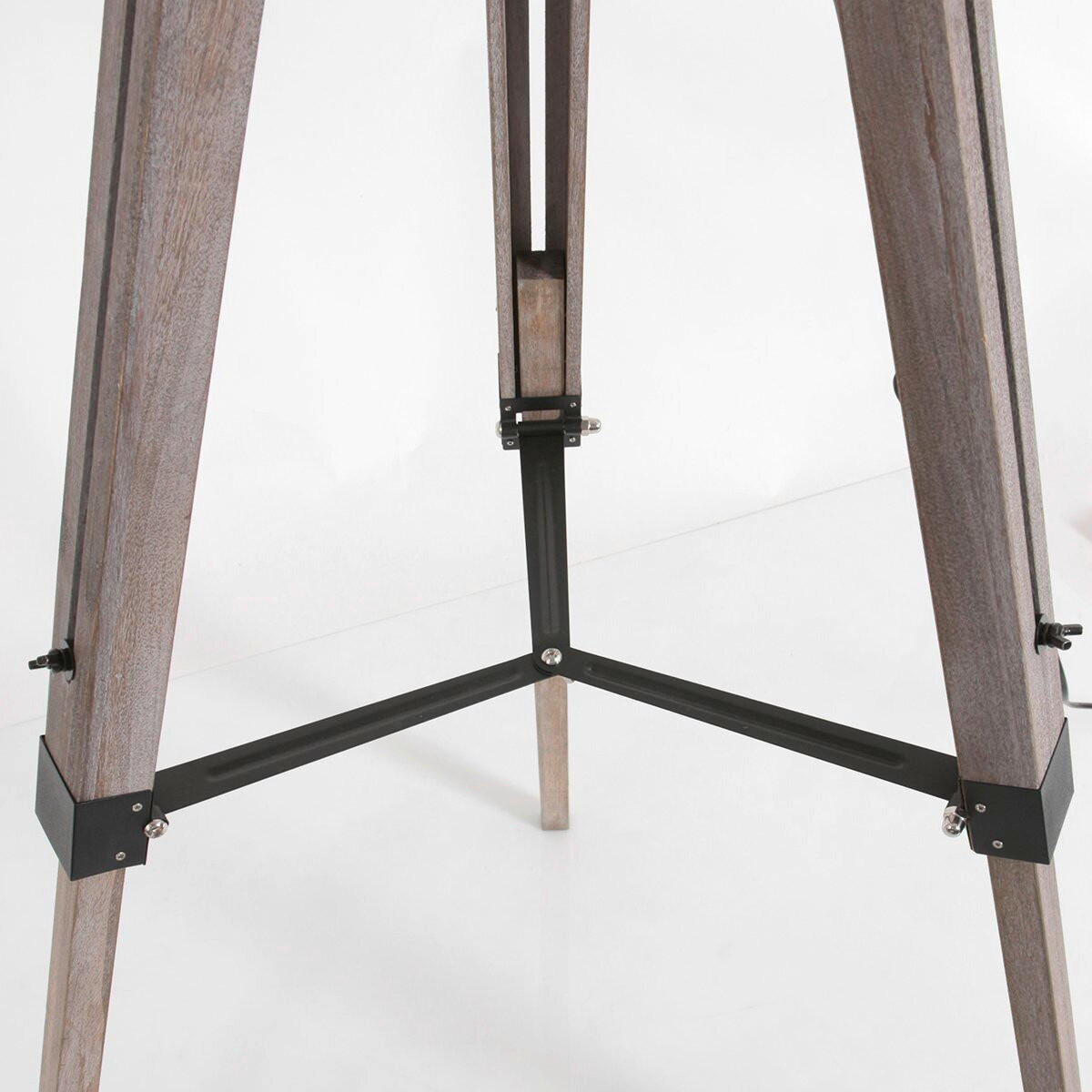 STEHLEUCHTE - Blau/Eiche grau, Trend, Naturmaterialien/Holz (75/170/75cm)