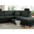 ECKSOFA in Mikrofaser Dunkelgrau  - Wildeiche/Dunkelgrau, Natur, Holz/Textil (286/236cm) - Voleo