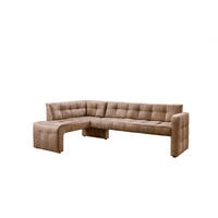 KLUPA KUTNA  konjak  drvo, tekstil, drvni materijal      - konjak/crna, Moderno, drvni materijal/drvo (245/157cm) - Livetastic