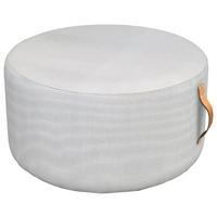 OUTDOORPOUF in  Uni  - Hellgrau, Basics, Textil (70/36cm)