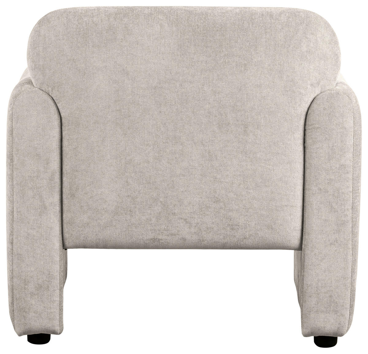 SESSEL in Samt Creme  - Creme/Schwarz, Design, Kunststoff/Textil (83/83/76cm) - MID.YOU