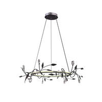 LED-PENDELLAMPA Giaros 65/65/120 cm  - svart, Klassisk, metall (65/65/120cm)