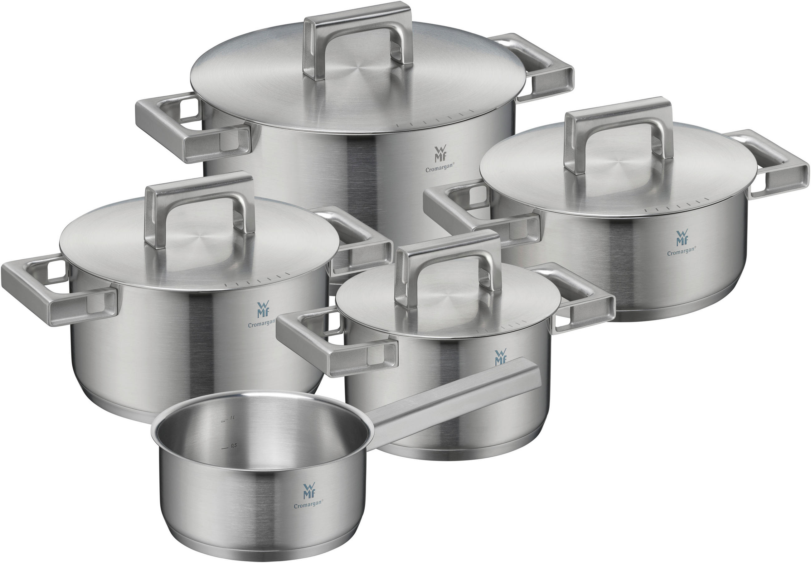 SET LONACA ZA KUHANJE Ultimate Cool oplemenjeni čelik 5-dijelni Ultimate Cool - boje oplemenjenog čelika, Basics, metal (50,6/29,4/28,2cm) - WMF