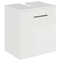 WASCHBECKENUNTERSCHRANK 45/49,8/33,3 cm  - Chromfarben/Weiß Hochglanz, KONVENTIONELL, Holzwerkstoff/Metall (45/49,8/33,3cm) - Sadena
