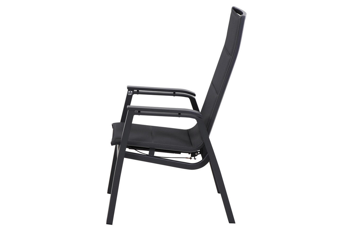 GARTEN-RELAXSESSEL 73/110/59 cm  - Anthrazit, Basics, Kunststoff/Metall (73/110/59cm) - Siena Garden