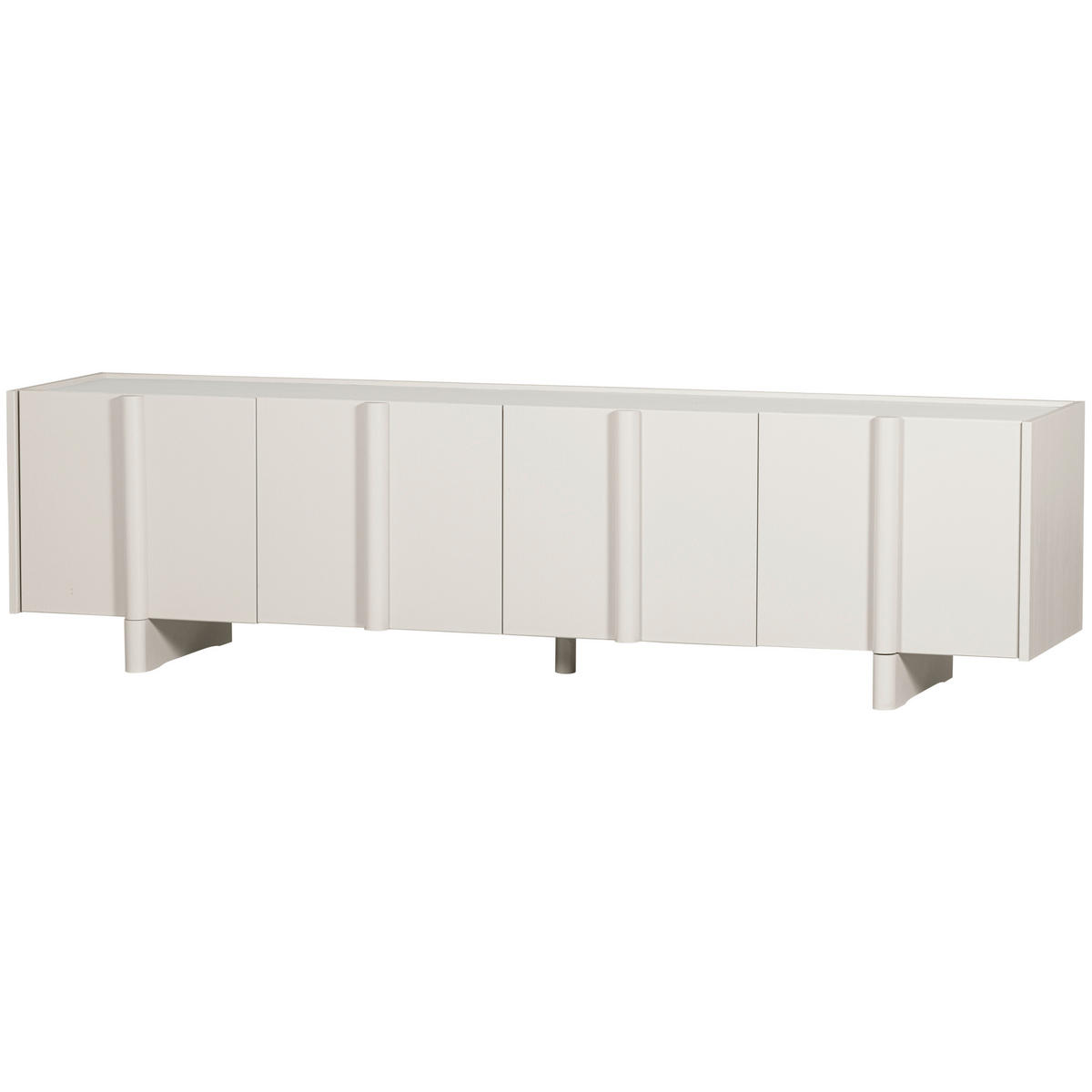 LOWBOARD Basu  in 200/53/46 cm  - Hellgrau, Design, Holz (200/53/46cm) - Livetastic