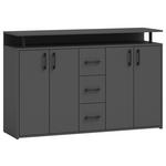 SIDEBOARD  in 139/90/34 cm  - Anthrazit/Schwarz, KONVENTIONELL, Holzwerkstoff/Kunststoff (139/90/34cm) - Carryhome