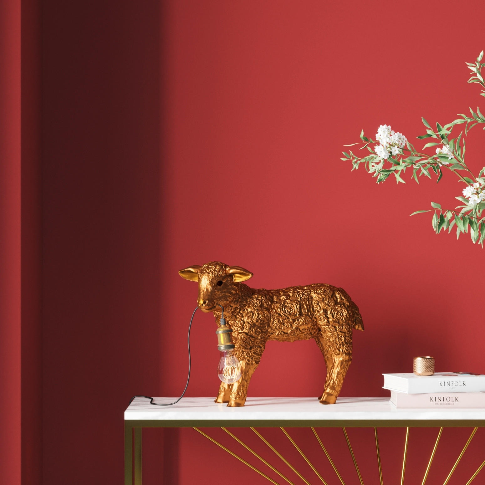 TISCHLEUCHTE Animal 46,5/36/16,5 cm   - Design, Kunststoff/Metall (46,5/36/16,5cm) - Kare-Design