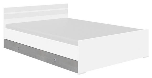 BETTKASTENSET 100/16/60 cm Grau, Weiß - Weiß/Grau, KONVENTIONELL, Holzwerkstoff (100/16/60cm) - Carryhome