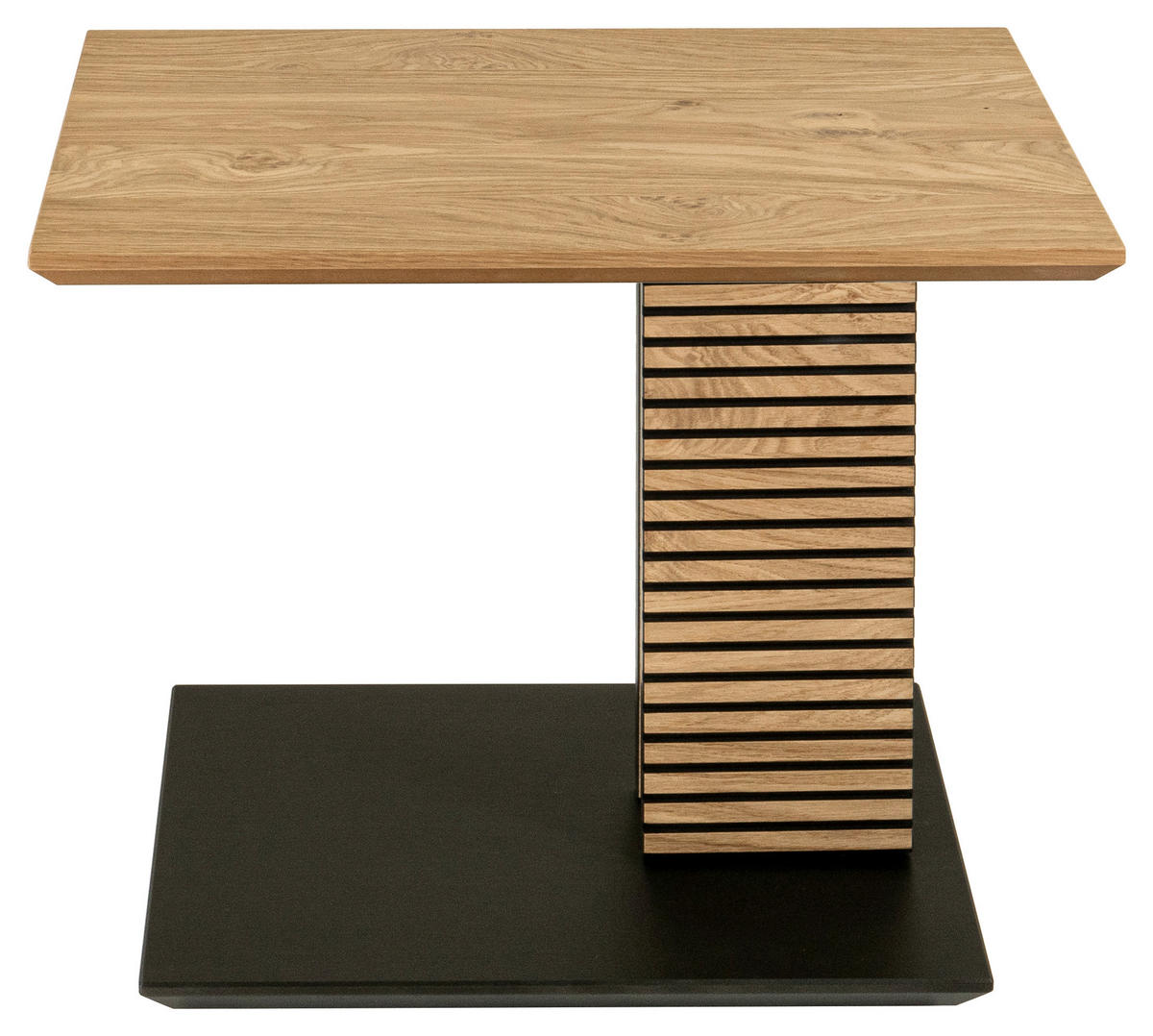 BEISTELLTISCH in Holz, Holzwerkstoff 55/47/47-65 cm  - Wildeiche/Anthrazit, Natur, Holz/Holzwerkstoff (55/47/47-65cm) - Novel
