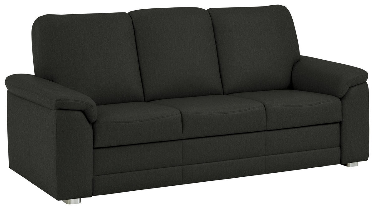 3-SITZER-SOFA Chenille Anthrazit  - Anthrazit/Alufarben, Konventionell, Textil/Metall (208/96/89cm) - Beldomo Comfort