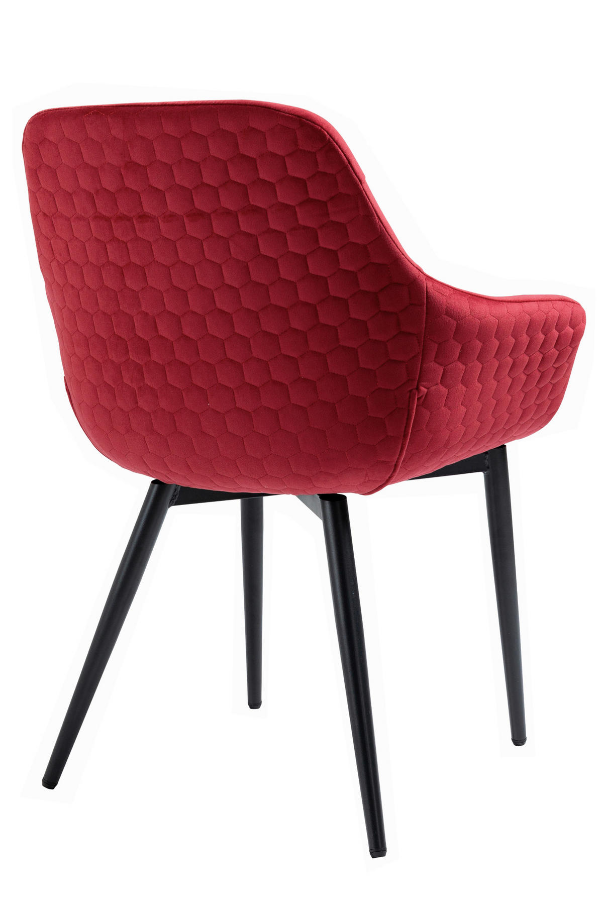 ARMLEHNSTUHL  in Samt  - Rot/Schwarz, MODERN, Textil/Metall (63/81,5/61cm) - Livetastic