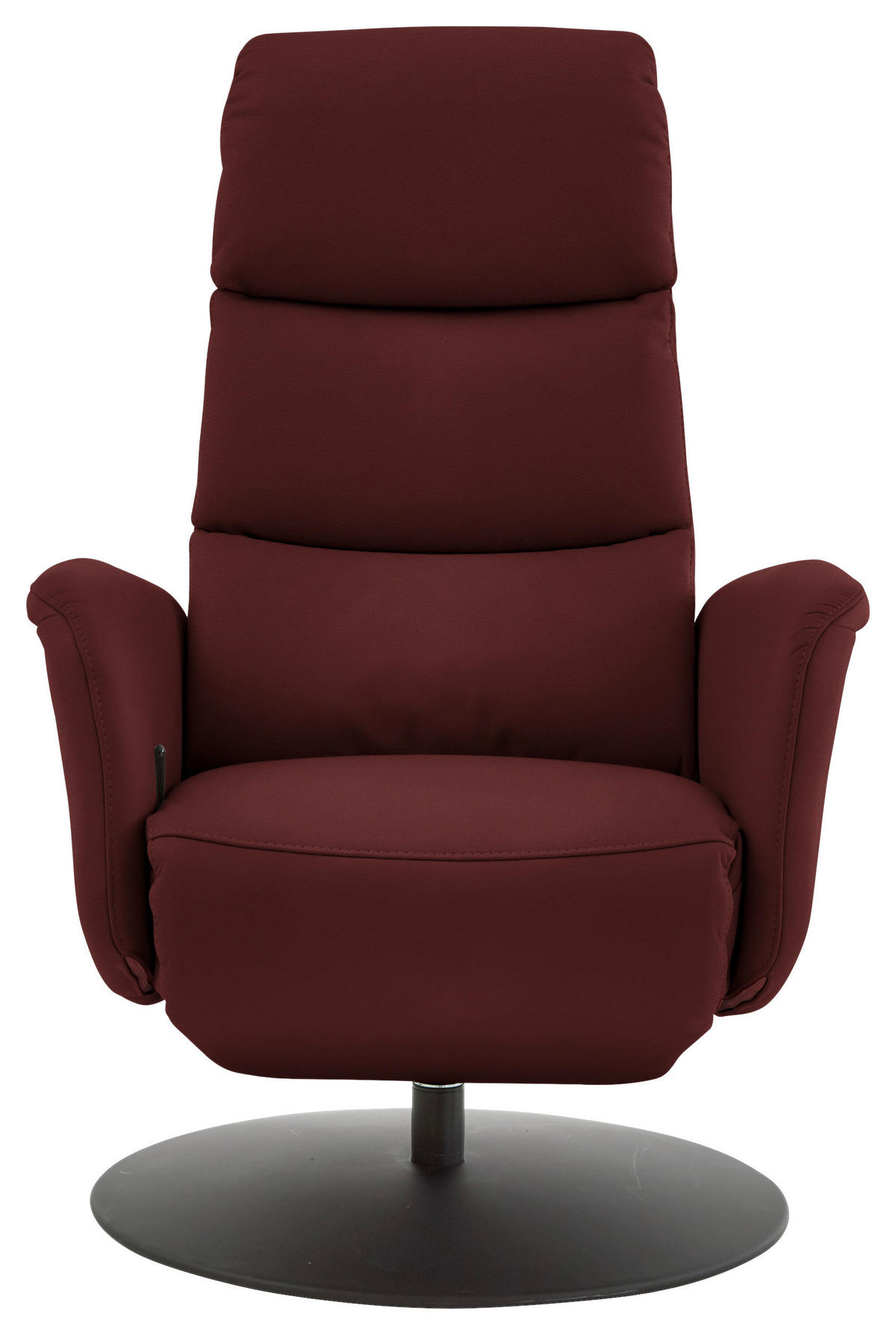 RELAXSESSEL in Leder Brombeere  - Brombeere/Schwarz, Design, Leder/Metall (76/108/86cm) - Dieter Knoll