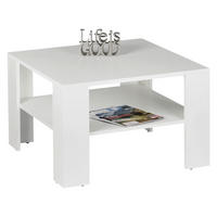 COUCHTISCH in Holzwerkstoff 70/70/44 cm  - Weiß, Design, Holzwerkstoff (70/70/44cm) - Livetastic