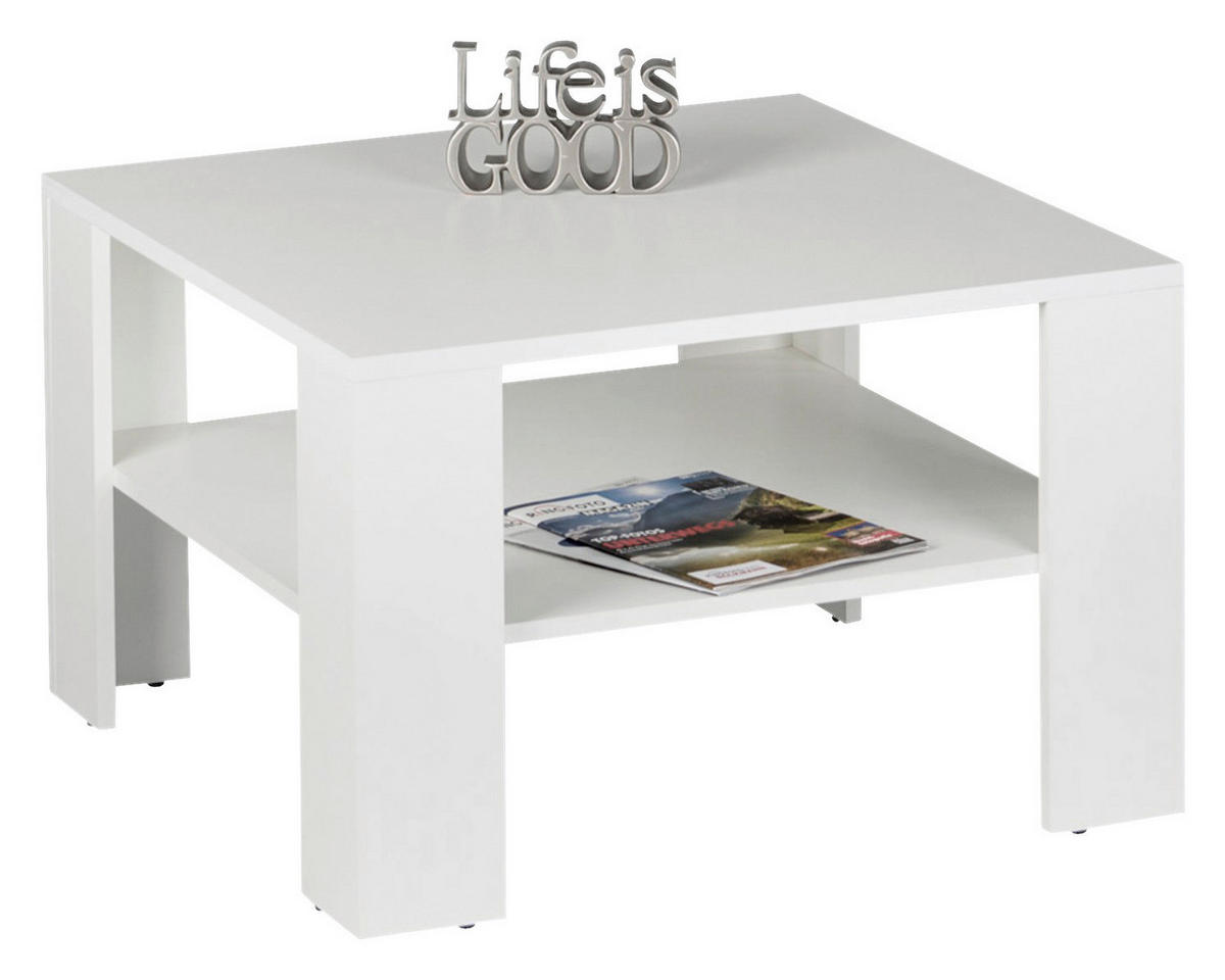 COUCHTISCH in Holzwerkstoff 70/70/44 cm  - Weiß, Design, Holzwerkstoff (70/70/44cm) - Livetastic