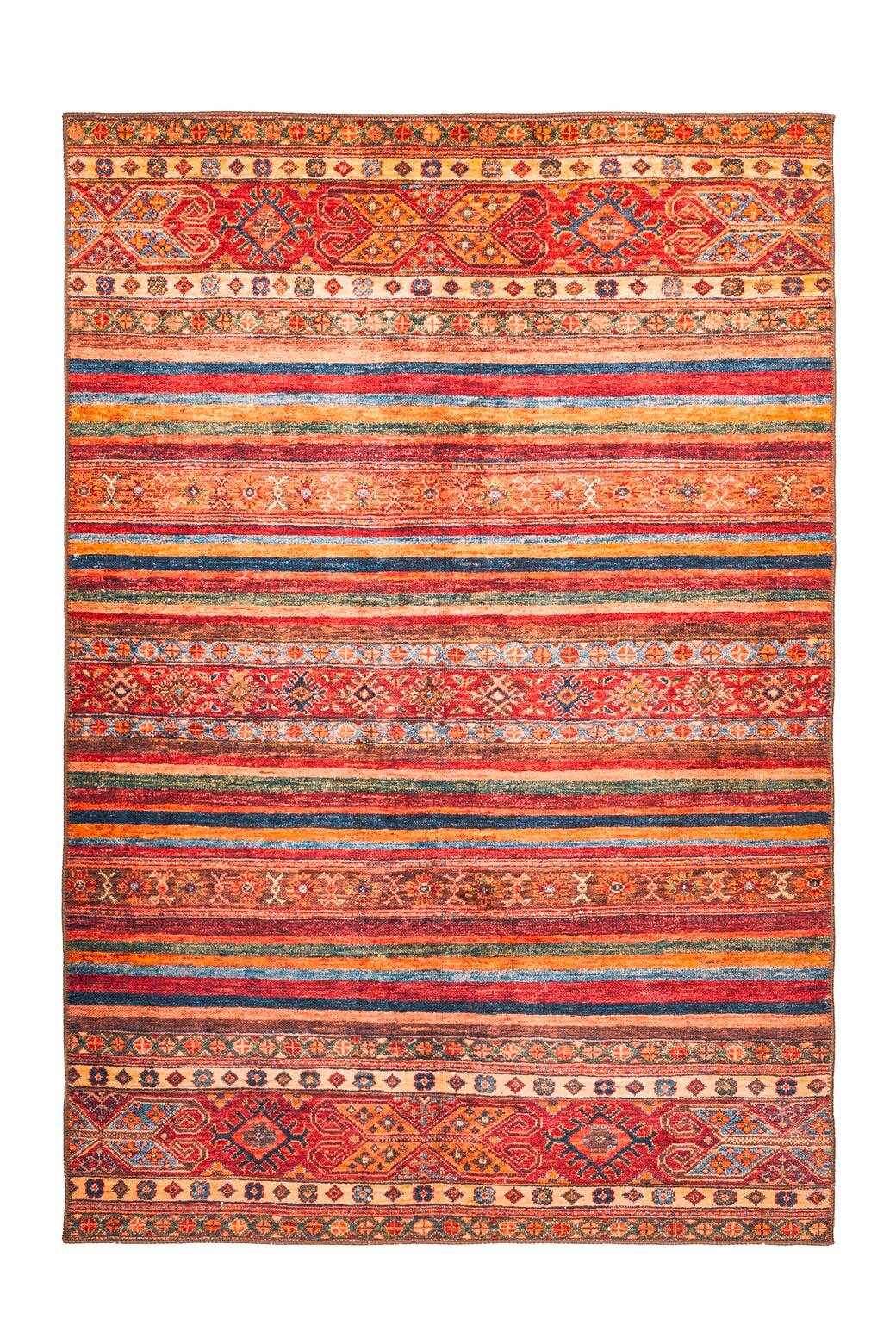 FLACHWEBETEPPICH 190/290 cm Faye 725 Multi / Rot Multicolor, Rot  - Rot/Multicolor, Basics, Textil (190/290cm) - Novel