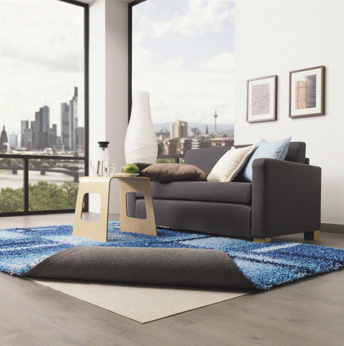 PODLOŽKA POD KOBEREC, 120/170 cm, bílá - bílá, Konvenční, plast (120/170cm) - Homeware