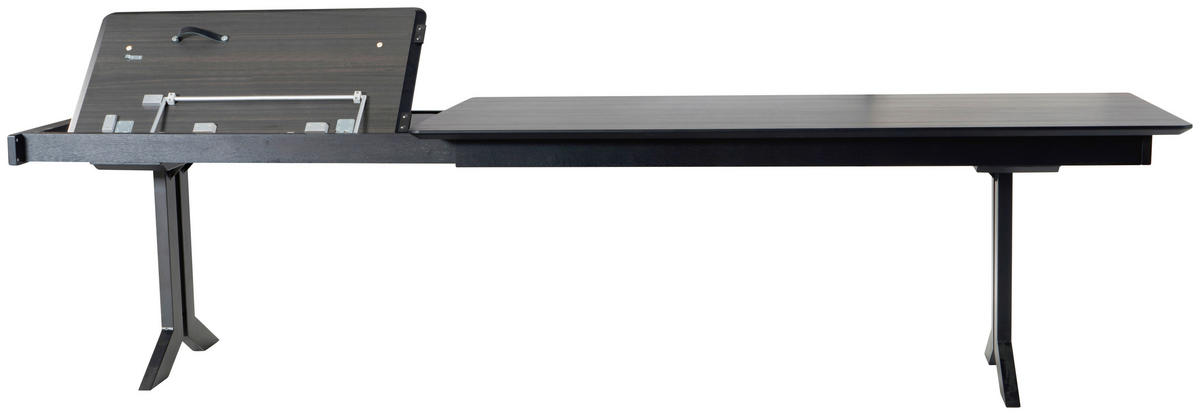 ESSTISCH in Metall, Kunststoff 200-300/100/76 cm  - Schwarz, Konventionell, Kunststoff/Metall (200-300/100/76cm) - Moderano