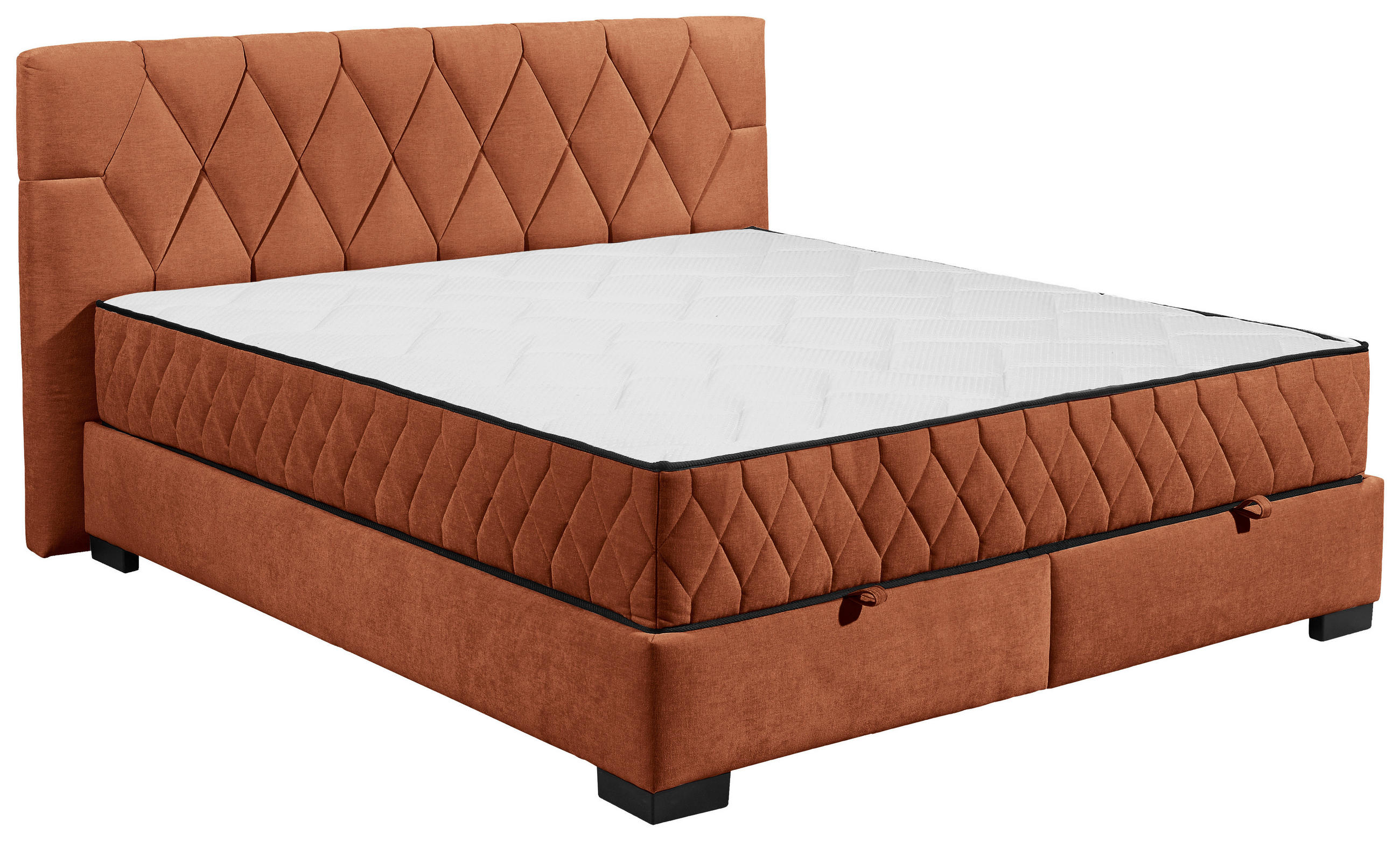 BOXBETT 180/200 cm  in Cognac  - Cognac/Schwarz, MODERN, Holzwerkstoff/Kunststoff (180/200cm) - MID.YOU