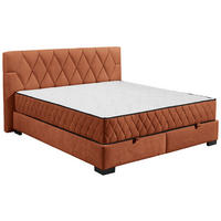 BOXBETT 180/200 cm  in Cognac  - Cognac/Schwarz, MODERN, Holzwerkstoff/Kunststoff (180/200cm) - MID.YOU