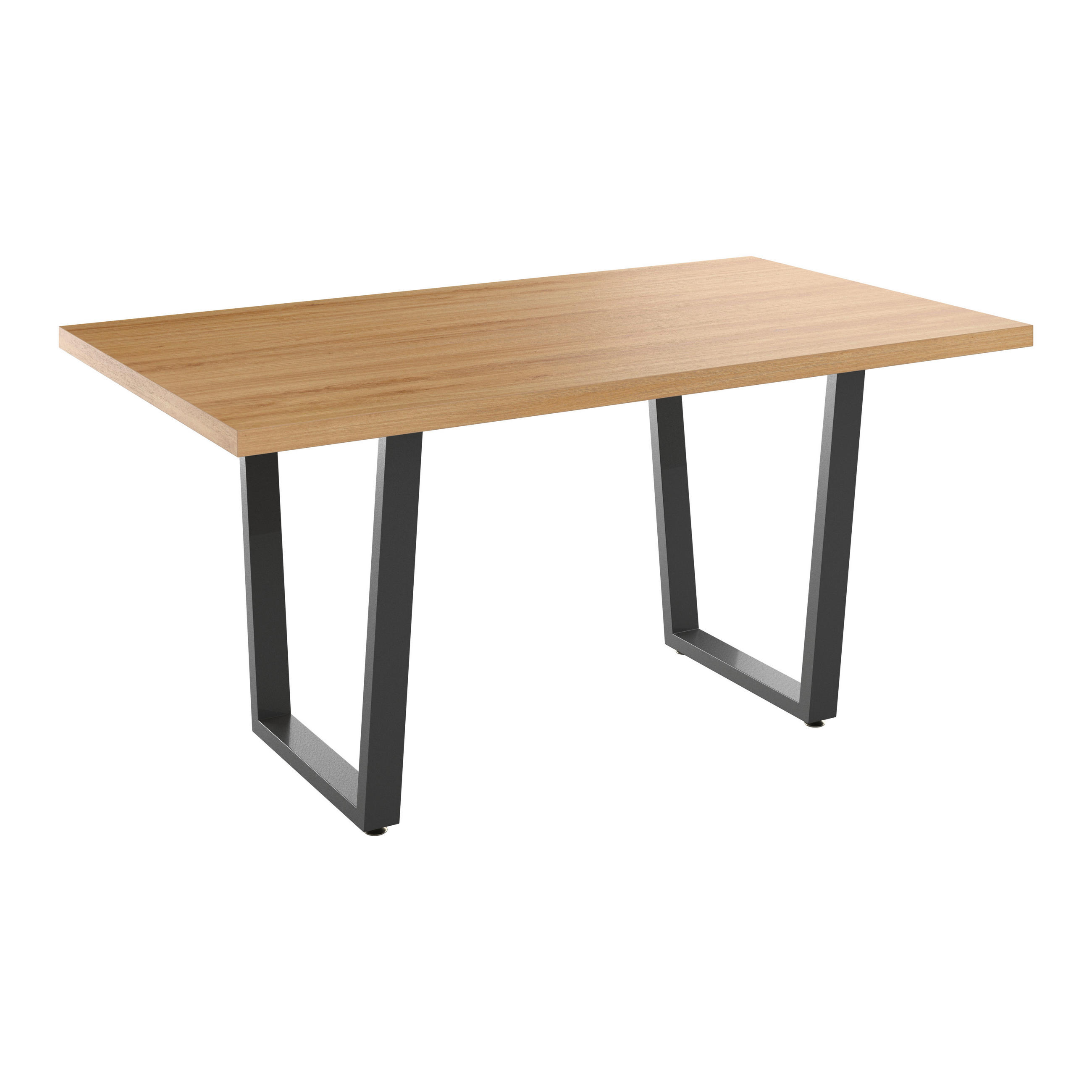 Esstisch Rudi 160x90cm Naturfarben/schwarz