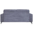 SCHLAFSOFA Cord Dunkelgrau  - Dunkelgrau/Schwarz, Design, Textil/Metall (204/89/98cm) - Carryhome