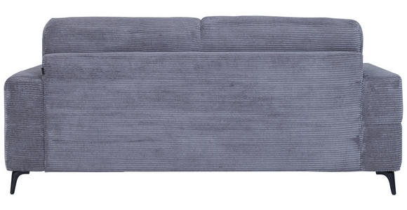SCHLAFSOFA Cord Dunkelgrau - Dunkelgrau/Schwarz, Design, Textil/Metall (204/89/98cm) - Carryhome