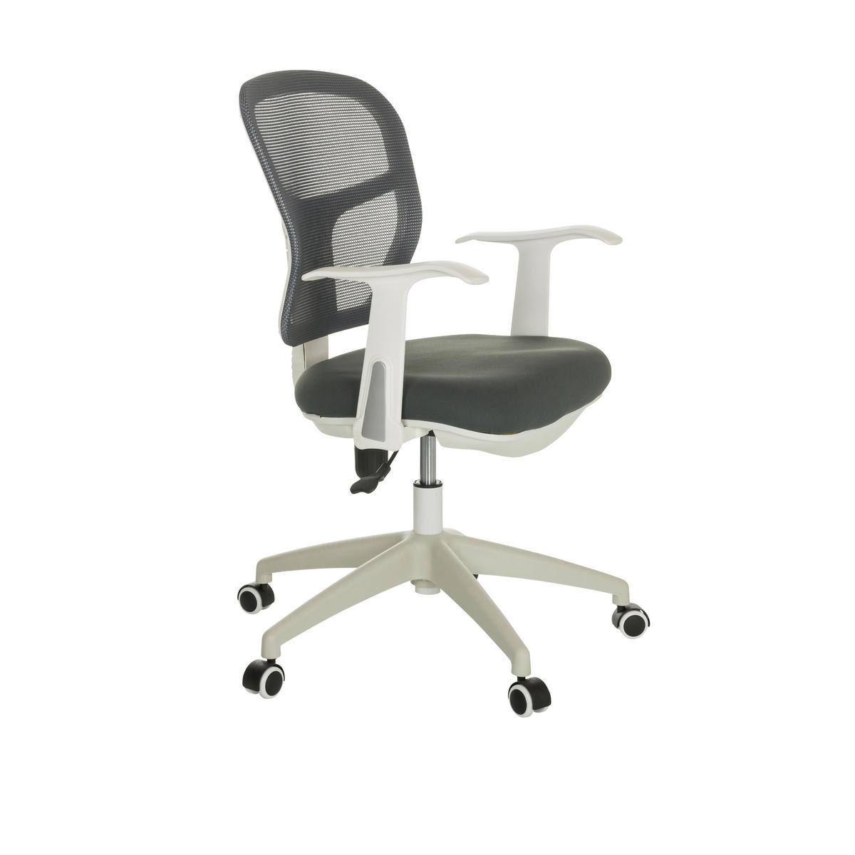 DREHSTUHL Grau  - Weiß/Grau, Basics, Kunststoff/Textil (68/90-97/68cm) - MID.YOU