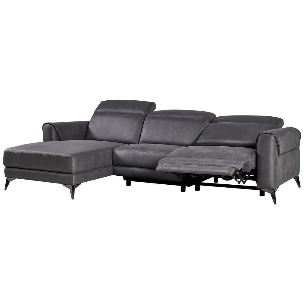Thumbnail - Livetastic Ecksofa, Grau, Textil, 3-Sitzer, Ottomane links, L-Form, 273x169 cm, Made in Europe, motorische Relaxfunktion...