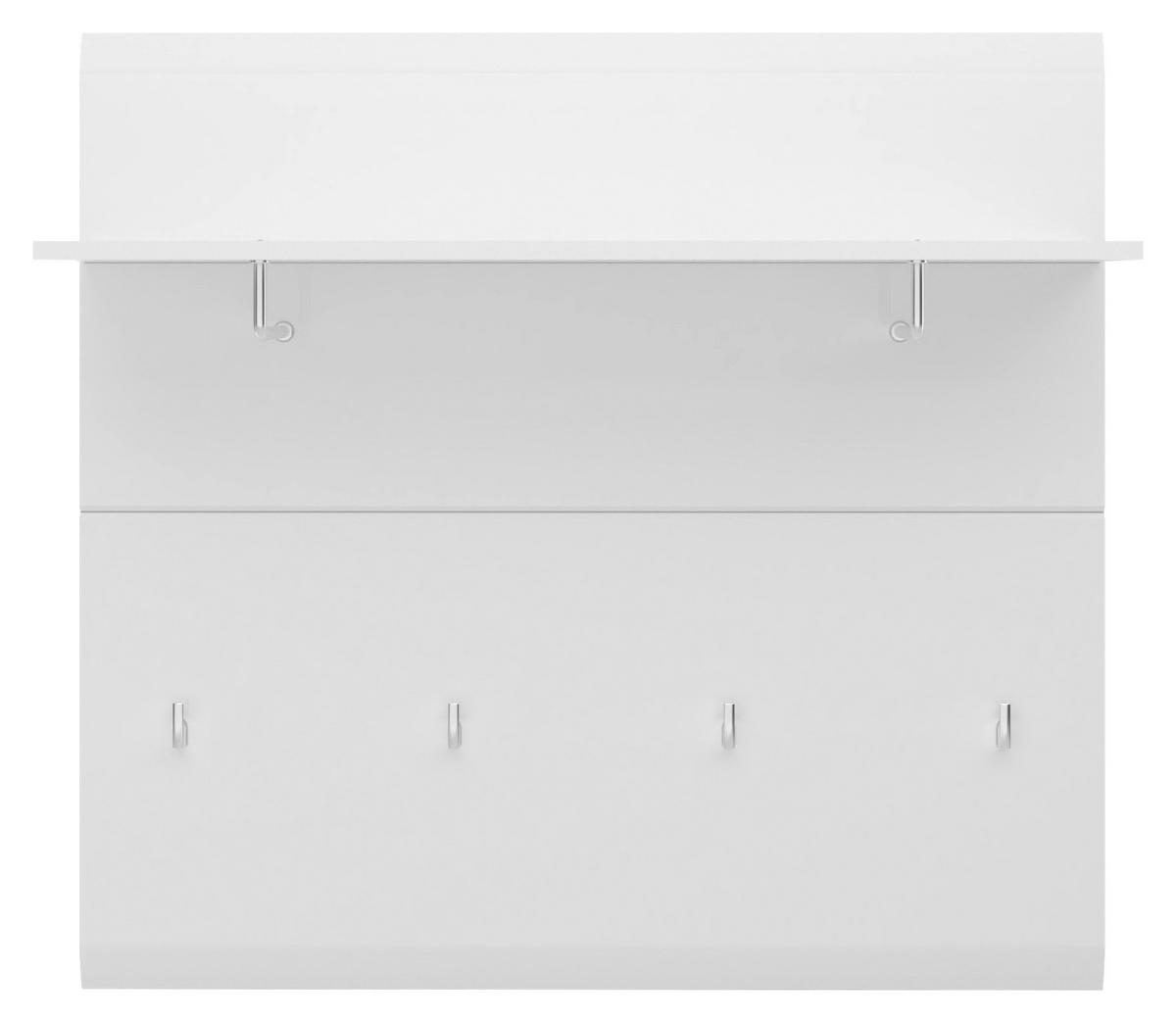 GARDEROBENPANEEL  in 96/90/25 cm  - Weiß Hochglanz, MODERN, Holzwerkstoff (96/90/25cm) - Boxxx