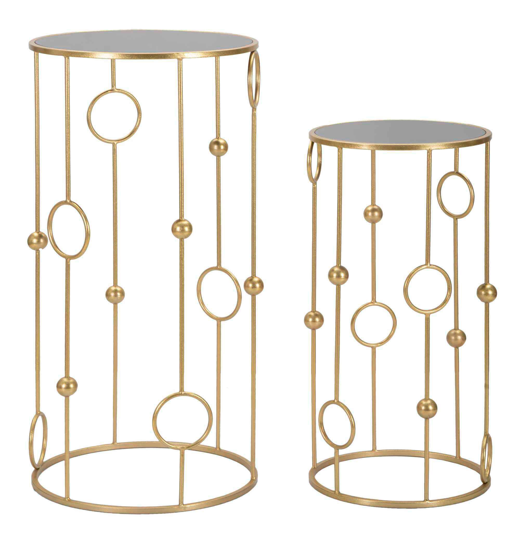 COUCHTISCH - Goldfarben, Basics, Glas/Holzwerkstoff (50/100/50cm)