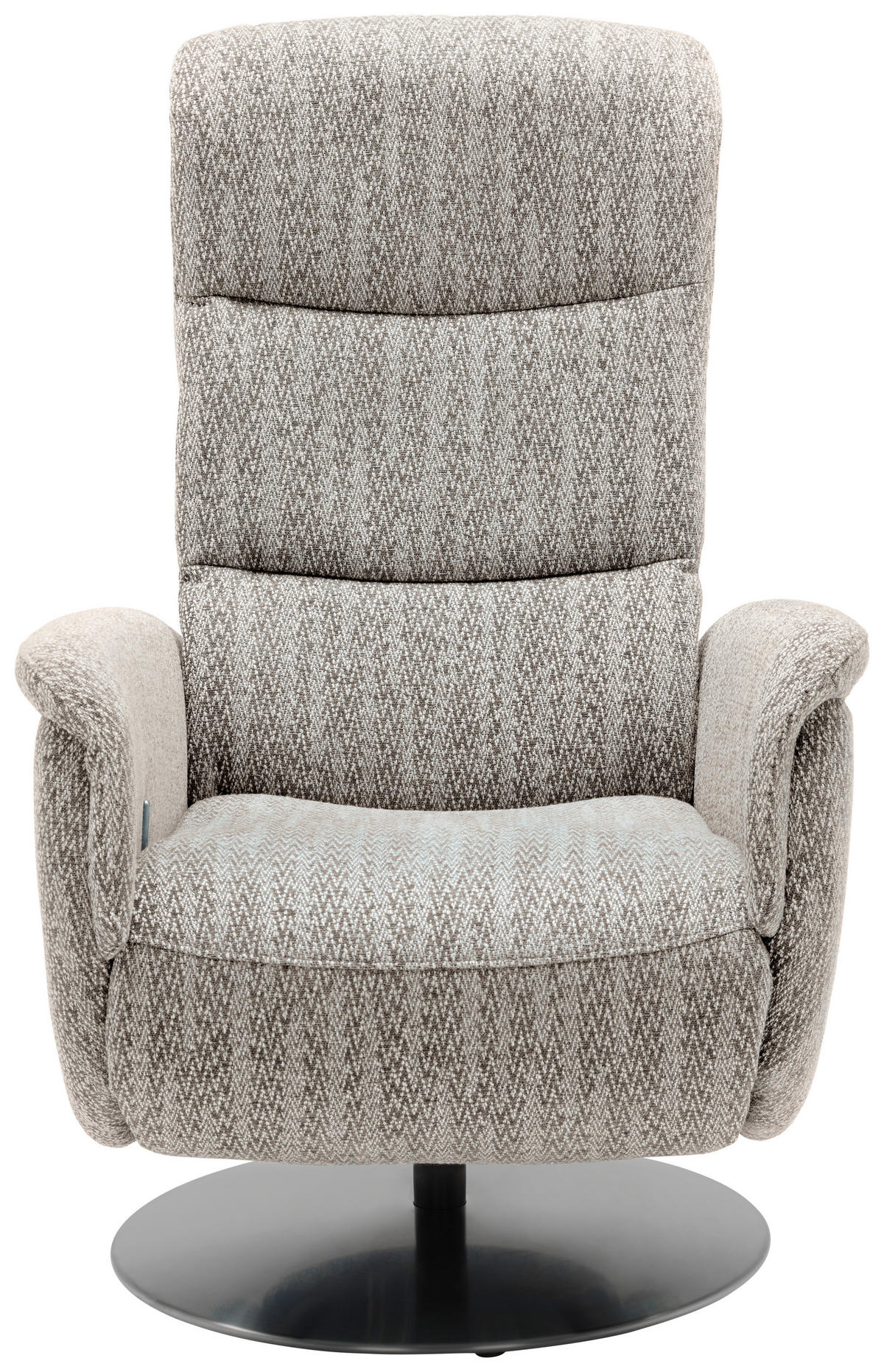 RELAXSESSEL in Textil Graubraun  - Edelstahlfarben/Graubraun, Design, Textil/Metall (71/112/83cm) - Dieter Knoll