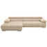 WOHNLANDSCHAFT in Textil Beige - Beige/Silberfarben, Design, Textil/Metall (190/335cm) - Beldomo Style WOHNLANDSCHAFT in Textil Beige - Beige/Silberfarben, Design, Textil/Metall (190/335cm) - Beldomo Style