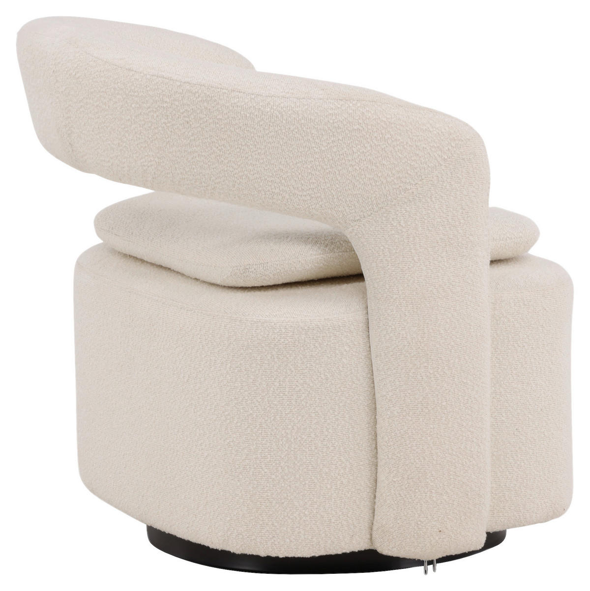 SESSEL in Bouclé Weiß  - Weiß, Design, Textil/Metall (69/75/72cm) - Livetastic
