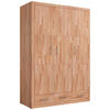 DREHTÜRENSCHRANK  in Kernbuche  - Silberfarben/Kernbuche, Natur, Holz/Holzwerkstoff (145/212/60cm) - Linea Natura