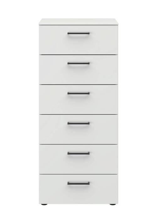 KOMMODE 50/118/41 cm  in Weiss  - Weiss/Schwarz, Design, Holzwerkstoff/Kunststoff (50/118/41cm) - Xora