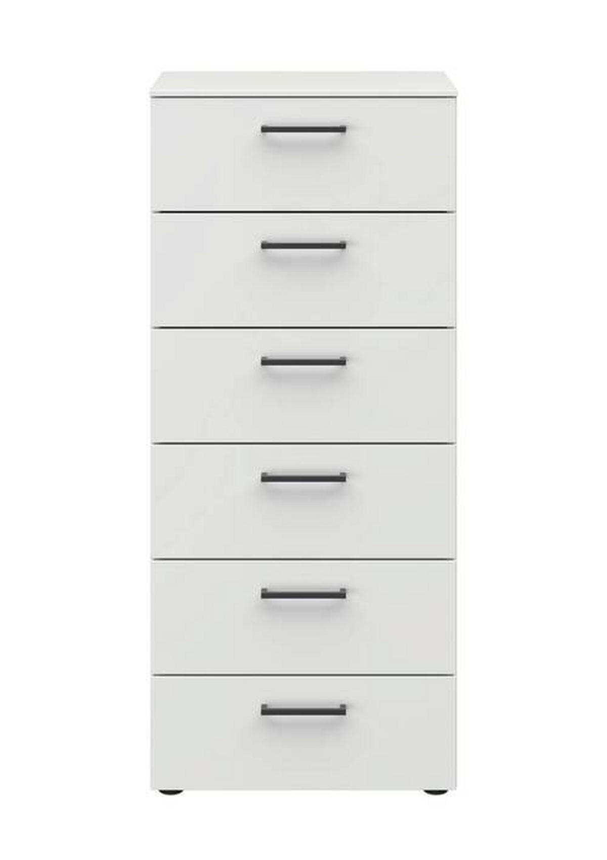 KOMMODE 50/118/41 cm  in Weiss  - Weiss/Schwarz, Design, Holzwerkstoff/Kunststoff (50/118/41cm) - Xora
