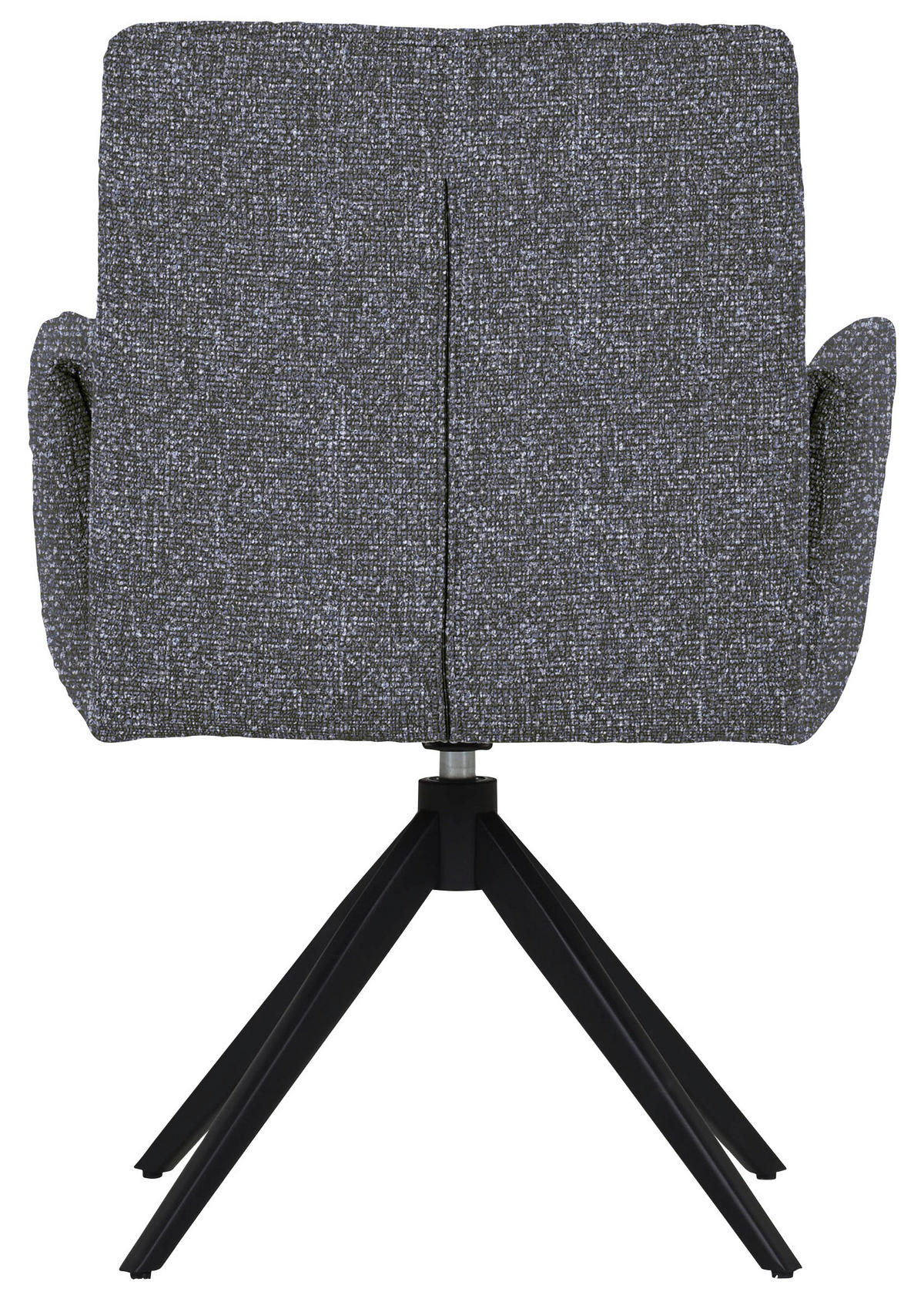 STOL MED ARMSTÖD järn flatväv  - svart/antracit, Modern, metall/textil (65/90/60cm) - Novel
