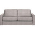 SCHLAFSOFA Webstoff Naturfarben  - Chromfarben/Naturfarben, KONVENTIONELL, Textil/Metall (188/86/97cm) - Novel