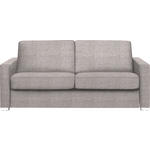 SCHLAFSOFA  in Webstoff Naturfarben  - Chromfarben/Naturfarben, KONVENTIONELL, Textil/Metall (188/86/97cm) - Novel