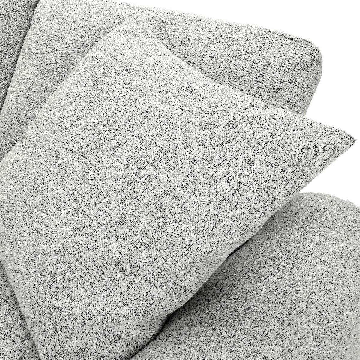 Ecksofa mit Funktion Creme Flachgewebe Zierkissen, Rückenkissen, Bettkasten, Schlaffunktion, Rücken echt, Liegefläche im Originalstoff  - Creme/Schwarz, KONVENTIONELL, Kunststoff/Textil (190/277cm) - Carryhome